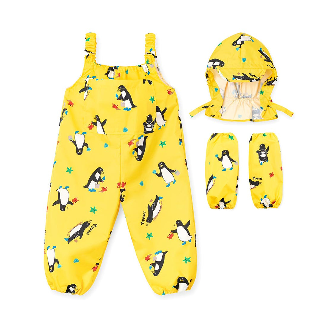 'Playing Penguin' Outdoor Activity Suit Set (Flap Cap, Arm Sleeve Set)