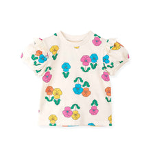 Load image into Gallery viewer, flower pattern ivory t-shirt
