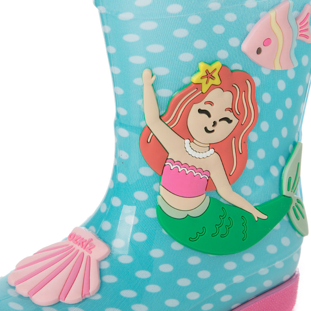 Girls mermaid rain boots best sale