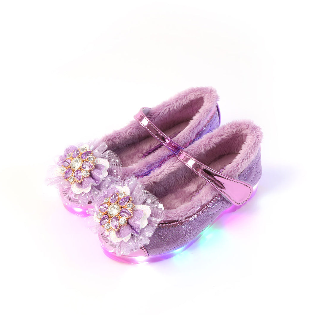 'Eternal Biju' LED Fur Mary Jane Shoes