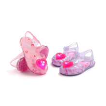 将图片加载到图库查看器，&#39;Ruby Heart&#39; LED Jelly Shoes
