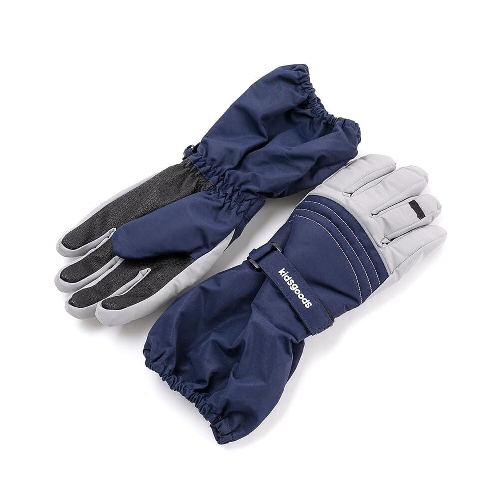 kids navy winter gloves