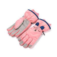 Load image into Gallery viewer, kids pink winter gloves

