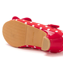 将图片加载到图库查看器，girls white dotted red mary jane shoes
