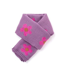 Load image into Gallery viewer, girls purple knit scarf

