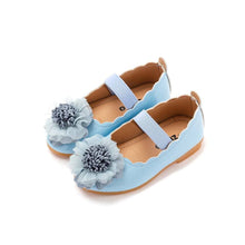 Load image into Gallery viewer, girls blue flower mary jane shoes
