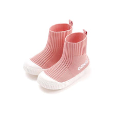 Load image into Gallery viewer, kids pink sock sneakers
