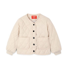 Load image into Gallery viewer, kids cream quilted jacket
