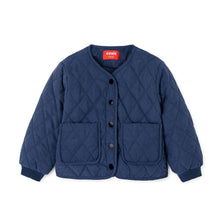 Load image into Gallery viewer, kids blue quilted jacket
