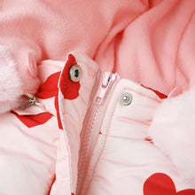 Load image into Gallery viewer, girls pink heart padded jacket
