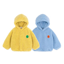 Load image into Gallery viewer, yellow and blue kids puffy jacket
