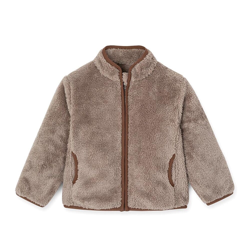 kids brown fleece jacket