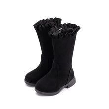 Load image into Gallery viewer, girls winter black long boots
