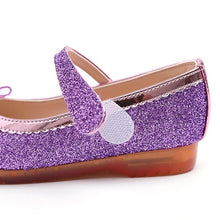 Load image into Gallery viewer, girls purple led mary jane shoes
