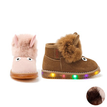 将图片加载到图库查看器，kids led winter boots
