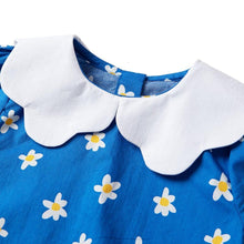 Load image into Gallery viewer, girls blue flower t-shirt
