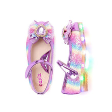 将图片加载到图库查看器，girls purple rainbow mary jane shoes
