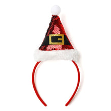 Load image into Gallery viewer, girls red santa headband
