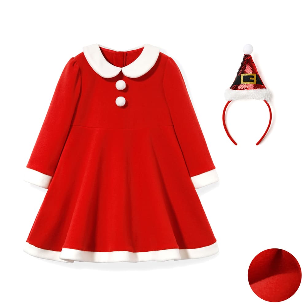 girls red christmas dress