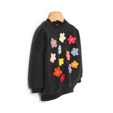 Load image into Gallery viewer, girls black knit sweatshirt
