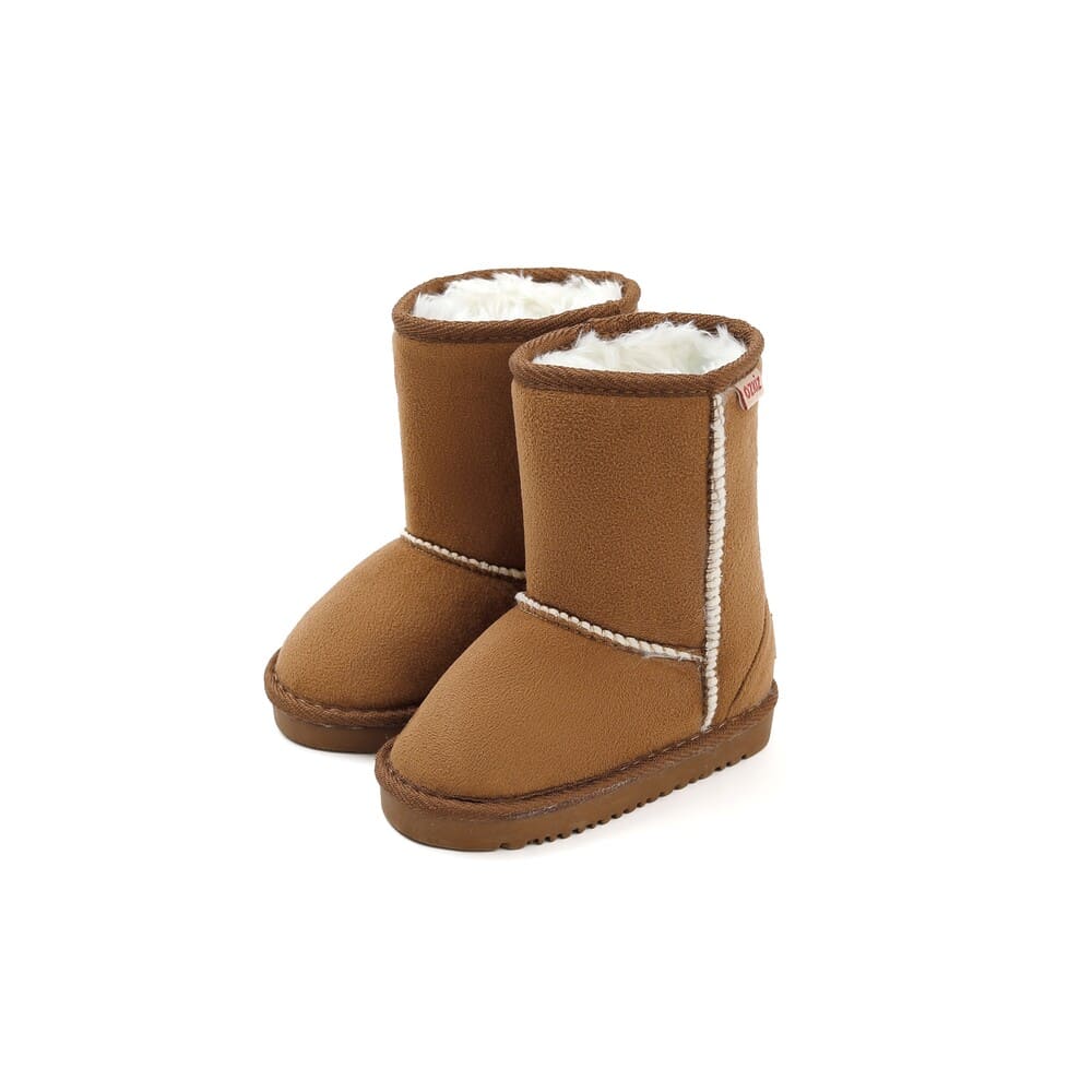 girls brown winter fur boots