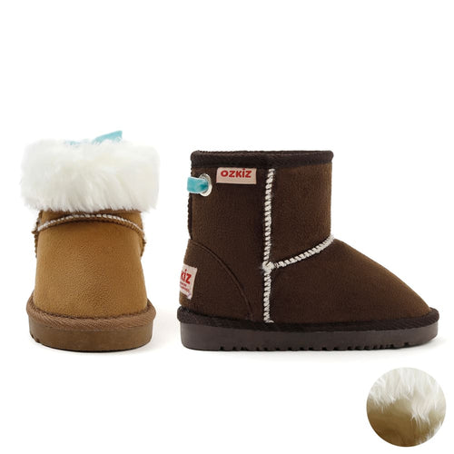 kids winter fur boots