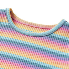 Load image into Gallery viewer, girls rainbow pastel t-shirt
