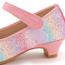 Load image into Gallery viewer, girls pink glitter mary jane shoes
