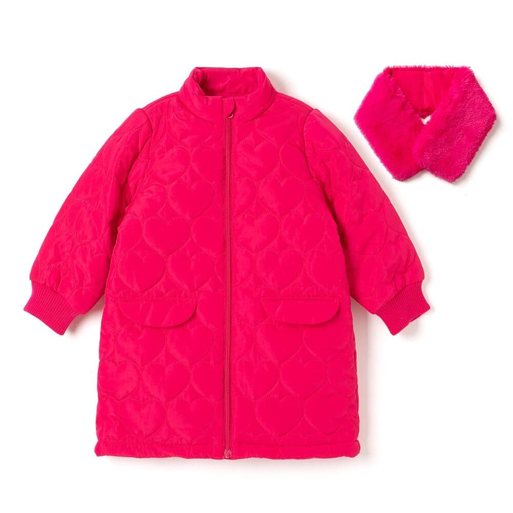 girls pink padded jacket