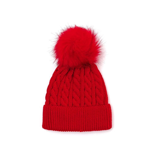 kids red knit hat