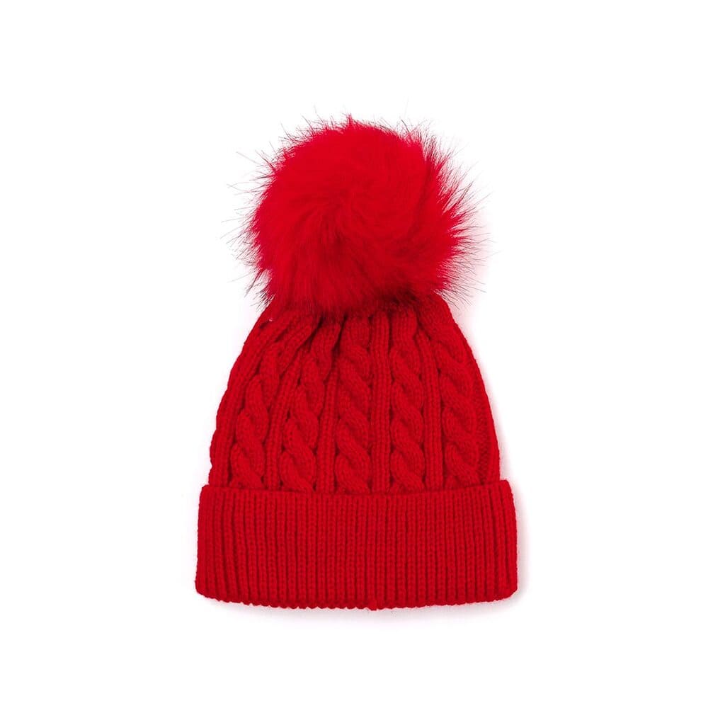 kids red knit hat