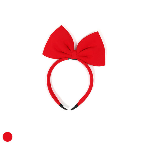 girls red ribbon headband
