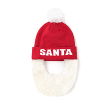 将图片加载到图库查看器，&#39;Santa Claus&#39; Beanie Fur Hat (Detachable Beard)
