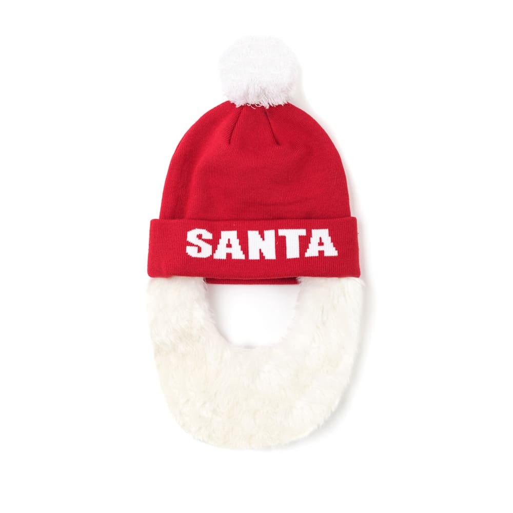 'Santa Claus' Beanie Fur Hat (Detachable Beard)