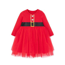 将图片加载到图库查看器，girls red santa dress
