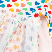 Load image into Gallery viewer, girls rainbow heart tulle dress
