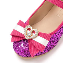 Load image into Gallery viewer, girls pink purple glitter mary jane shoes
