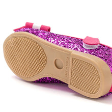 Load image into Gallery viewer, girls pink purple glitter mary jane shoes
