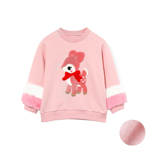girls pink fleece sweatshirt